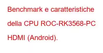 Benchmark e caratteristiche della CPU ROC-RK3568-PC HDMI (Android).