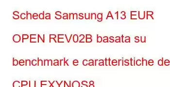 Scheda Samsung A13 EUR OPEN REV02B basata su benchmark e caratteristiche della CPU EXYNOS8