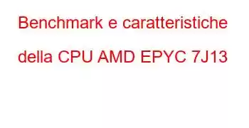 Benchmark e caratteristiche della CPU AMD EPYC 7J13