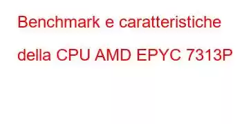 Benchmark e caratteristiche della CPU AMD EPYC 7313P